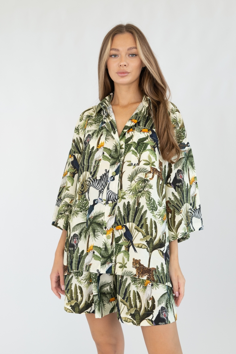 Комплект пляжный женский BIP-BIP BEACHWEAR CRISTOFER JN Комплект пляжный женский белый BIP-BIP BEACHWEAR JN (JUNGLE)