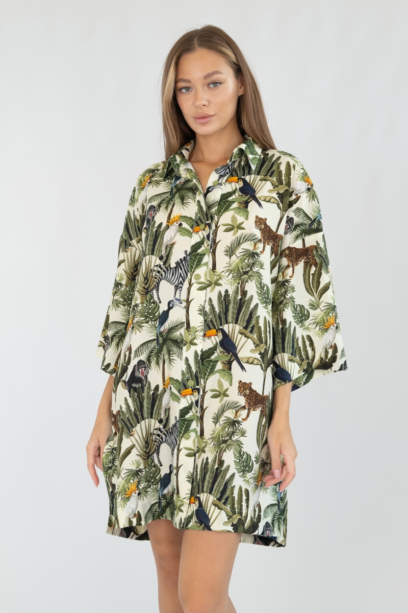 Рубашка пляжная BIP-BIP BEACHWEAR CRISTOFINE JN Рубашка пляжная белый BIP-BIP BEACHWEAR JN (JUNGLE)