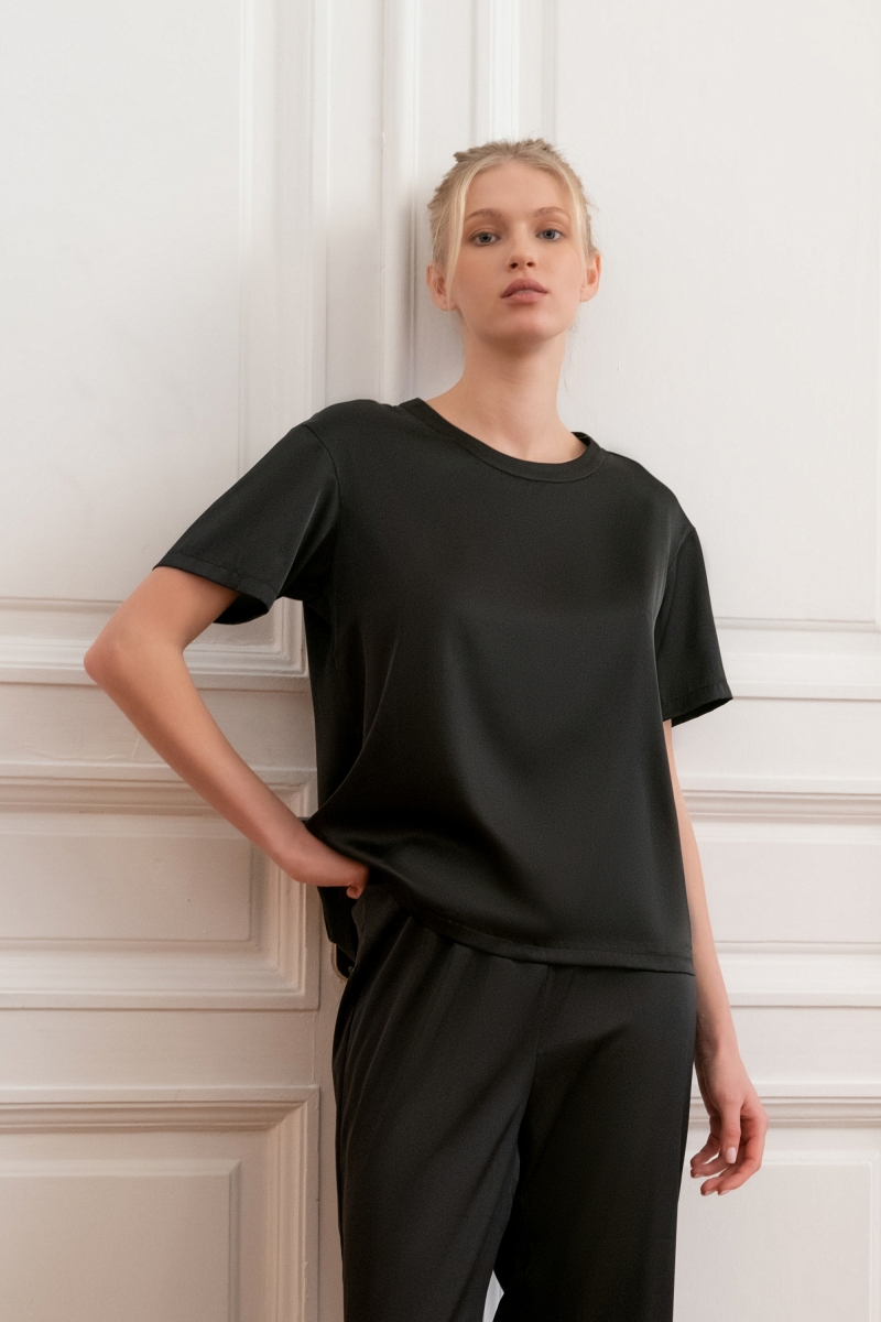 Топ домашний ROSE&PETAL HOMEWEAR 2523 S Топ домашний черный ROSE&PETAL HOMEWEAR SATIN